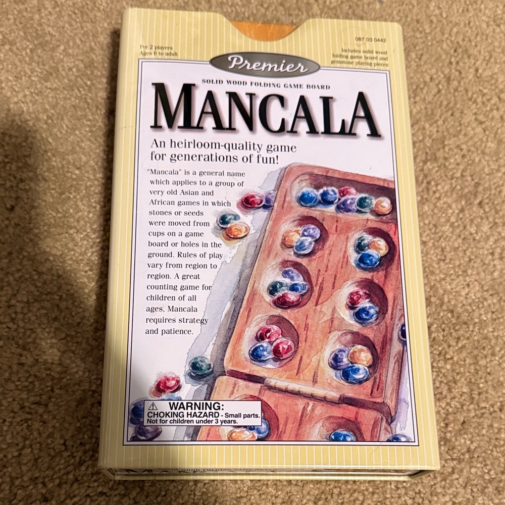 Premier Mancala Game with Colorful Stones